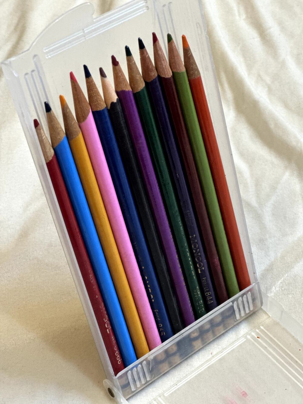 Vintage Mongol Venus Unique Col-erase Colored Pencils With Eberhard Faber Case